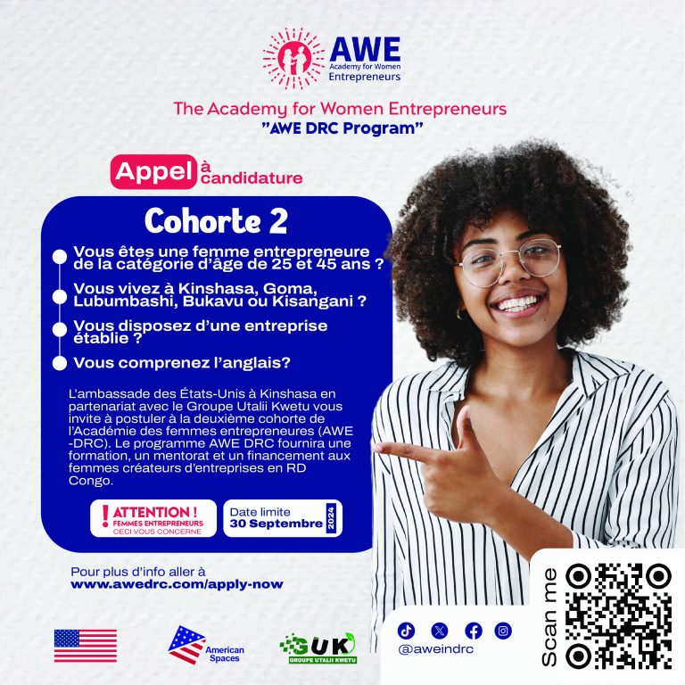 APPEL À CANDIDATURES AWE RDC DEUXIEME COHORTE